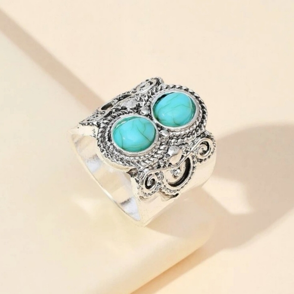 Jewelry - Bohemian Turquoise Silver Ring✨️